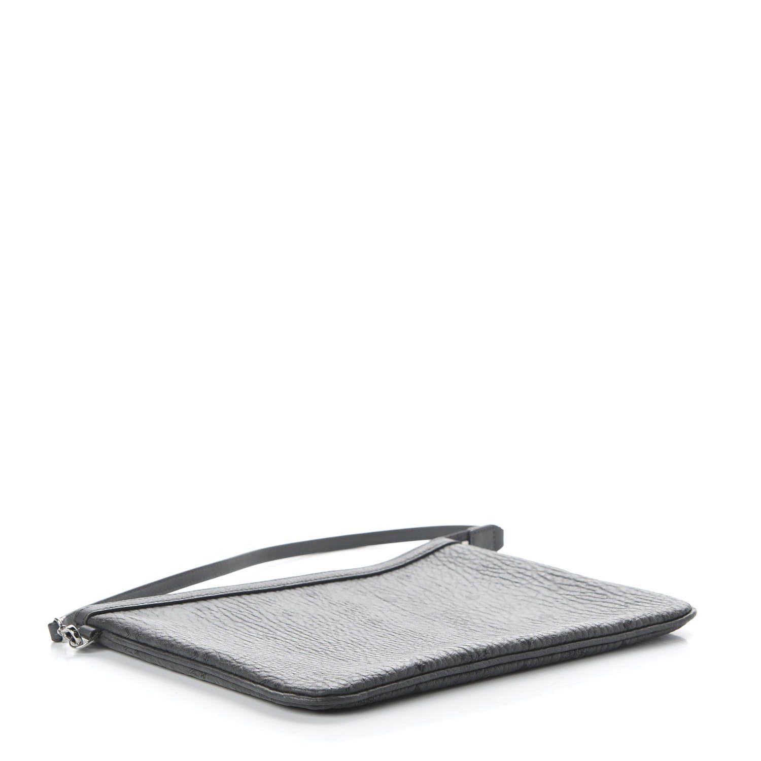 MCM Visetos Liz Shopper Tote Pouch Phantom Grey 4 of 9