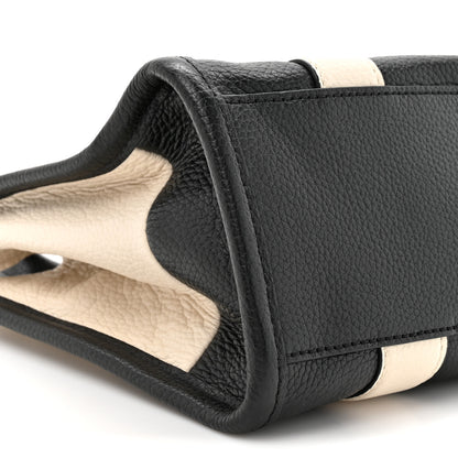 Marc Jacobs Grained Calfskin Small The Tote Bag Ivory Black 9 of 10