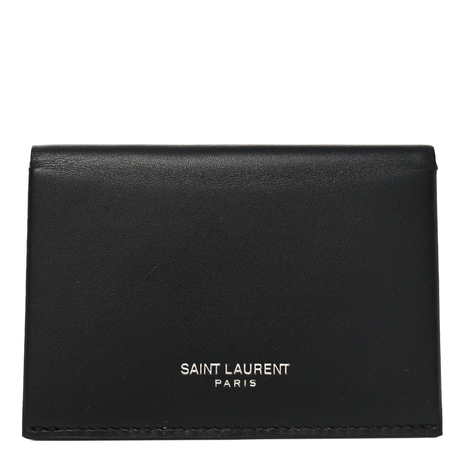 Saint Laurent Calfskin Business Card Case Black 1 of 8