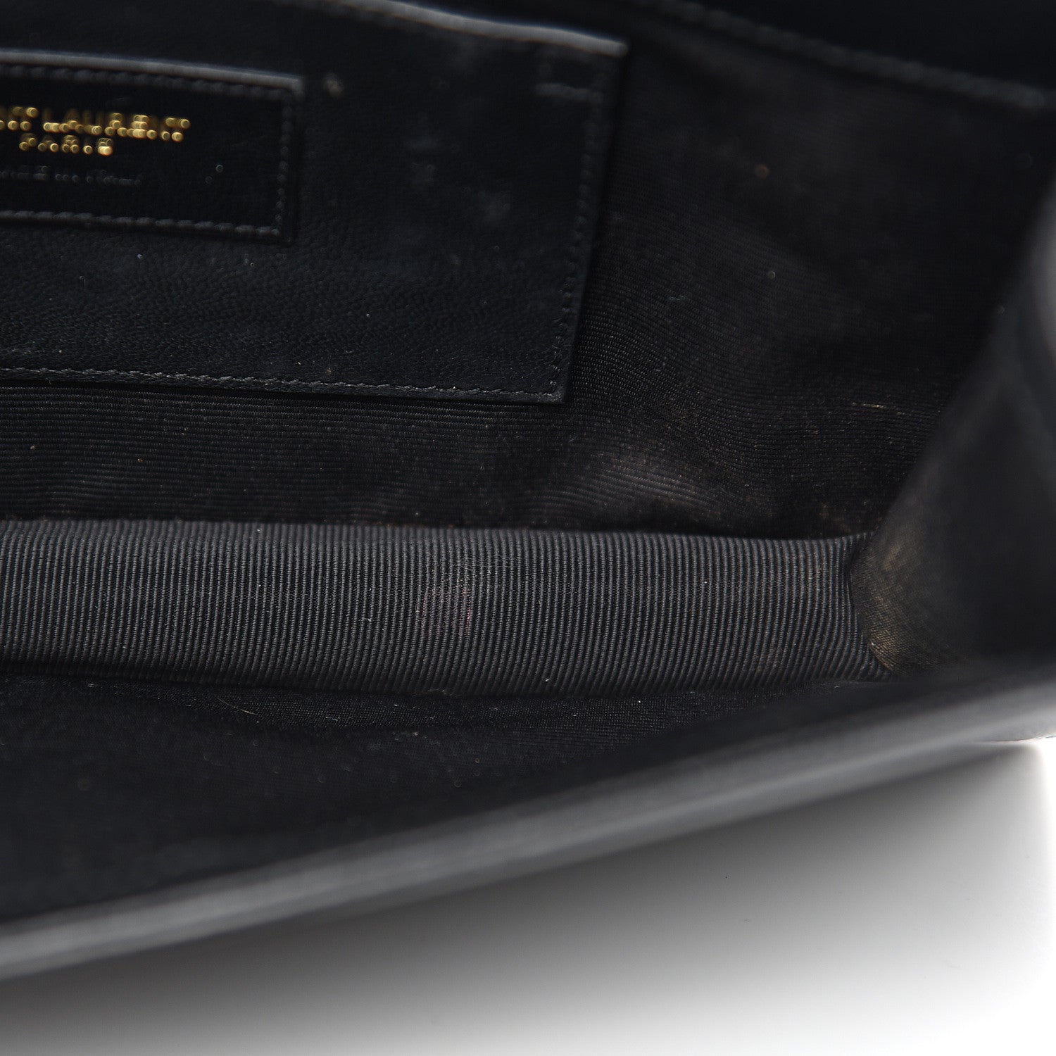 Saint Laurent Grain De Poudre Classic Monogram Kate Clutch Black 12 of 13
