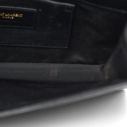 Saint Laurent Grain De Poudre Classic Monogram Kate Clutch Black 12 of 13