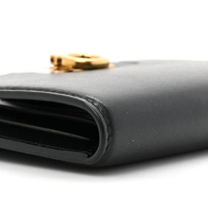 Salvatore Ferragamo Calfskin Gancini Chain Wallet Black 9 of 10