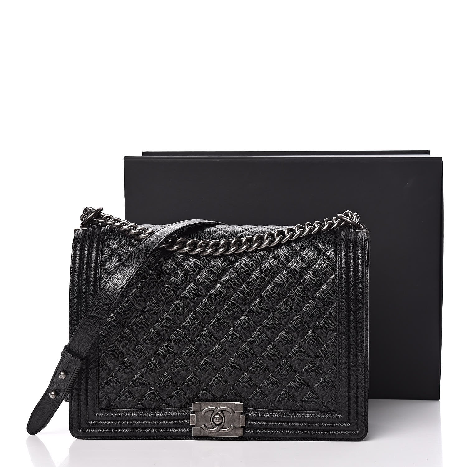 Chanel Caviar Quilted Large Boy Flap Black 12 of 12