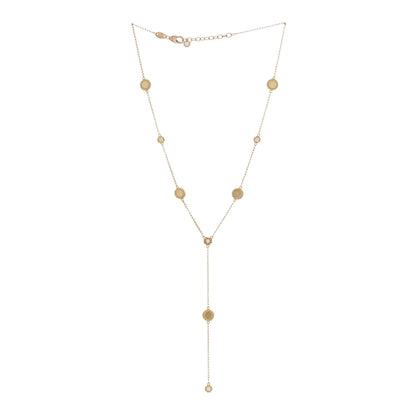 Roberto Coin 18K Yellow Gold Diamond Barocco Braid Y Drop Necklace 2 of 4