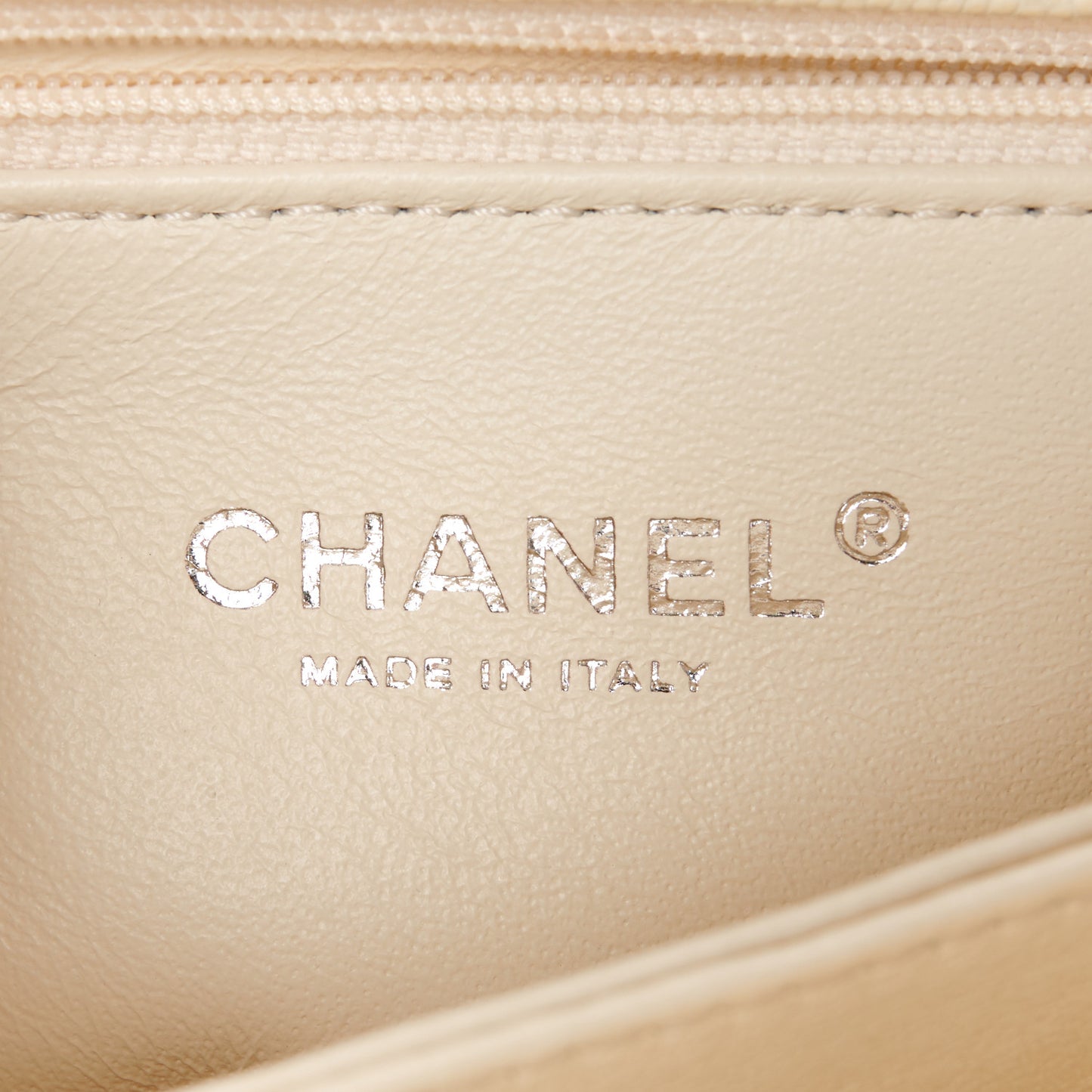 Caviar Lizard Quilted Mini Coco Handle Flap White