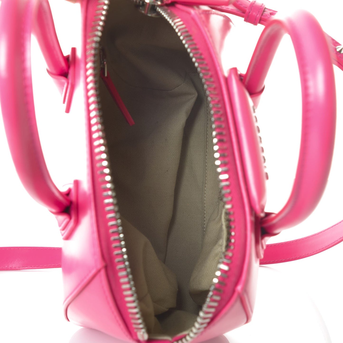 Shiny Lord Calfskin Mini Antigona Shocking Pink