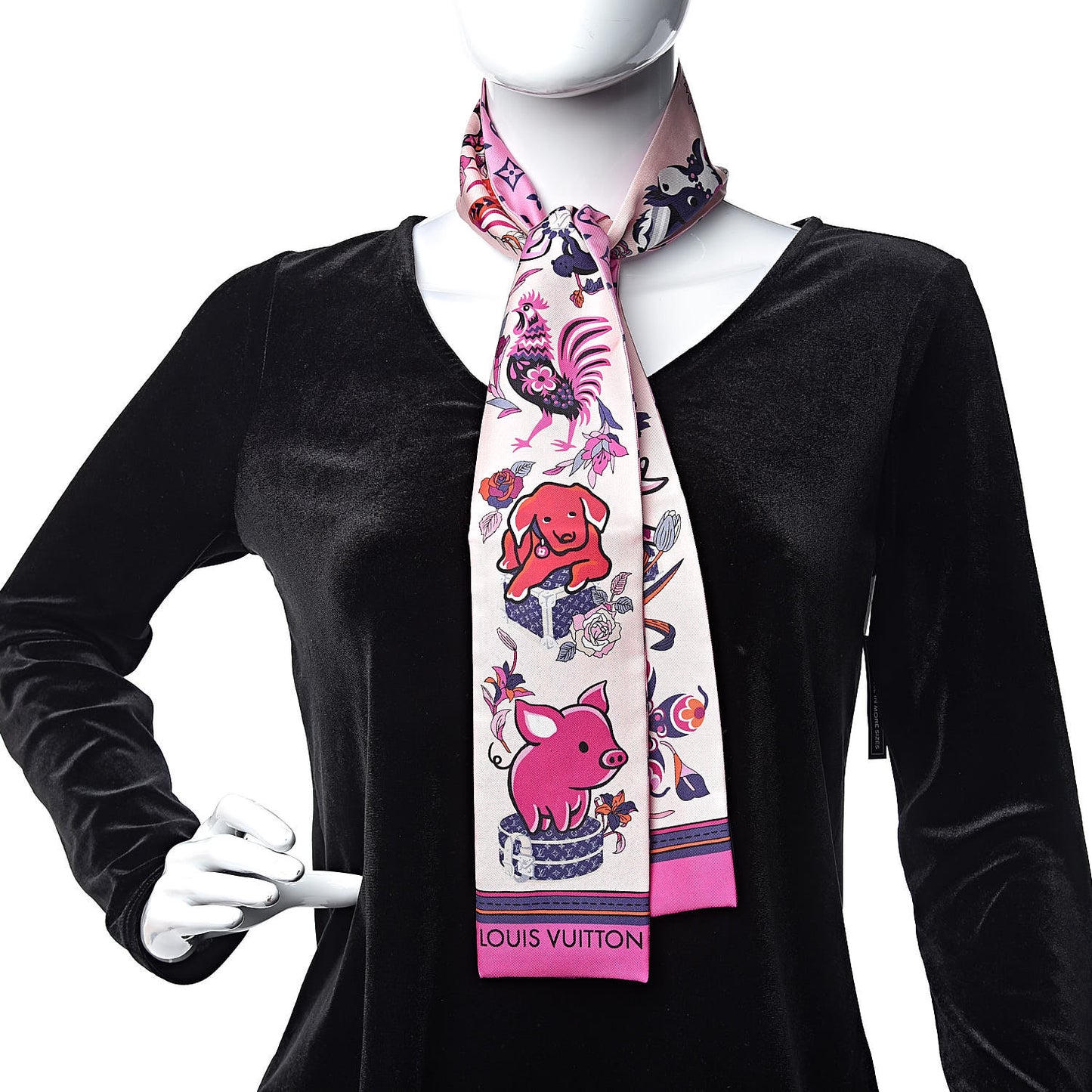 Silk Monogram Superstition Bandeau Rose