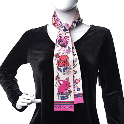 Louis Vuitton Silk Monogram Superstition Bandeau Rose 3 of 5