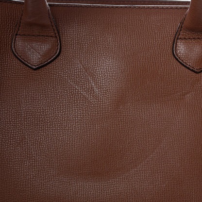 Burberry Grainy Calfskin House Check Medium Banner Tote Tan 12 of 15