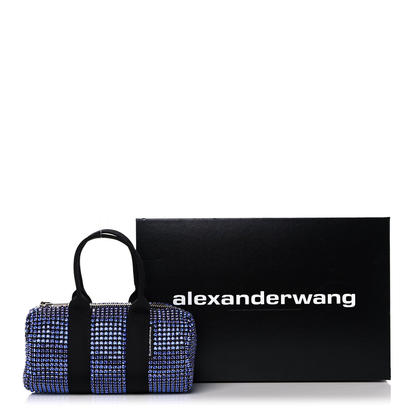 Mesh Crystal Rhinestone Mini Cruiser Duffle Cobalt