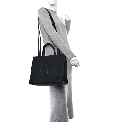 Telfar Vegan Leather Medium Shopping Bag Black 2 of 11