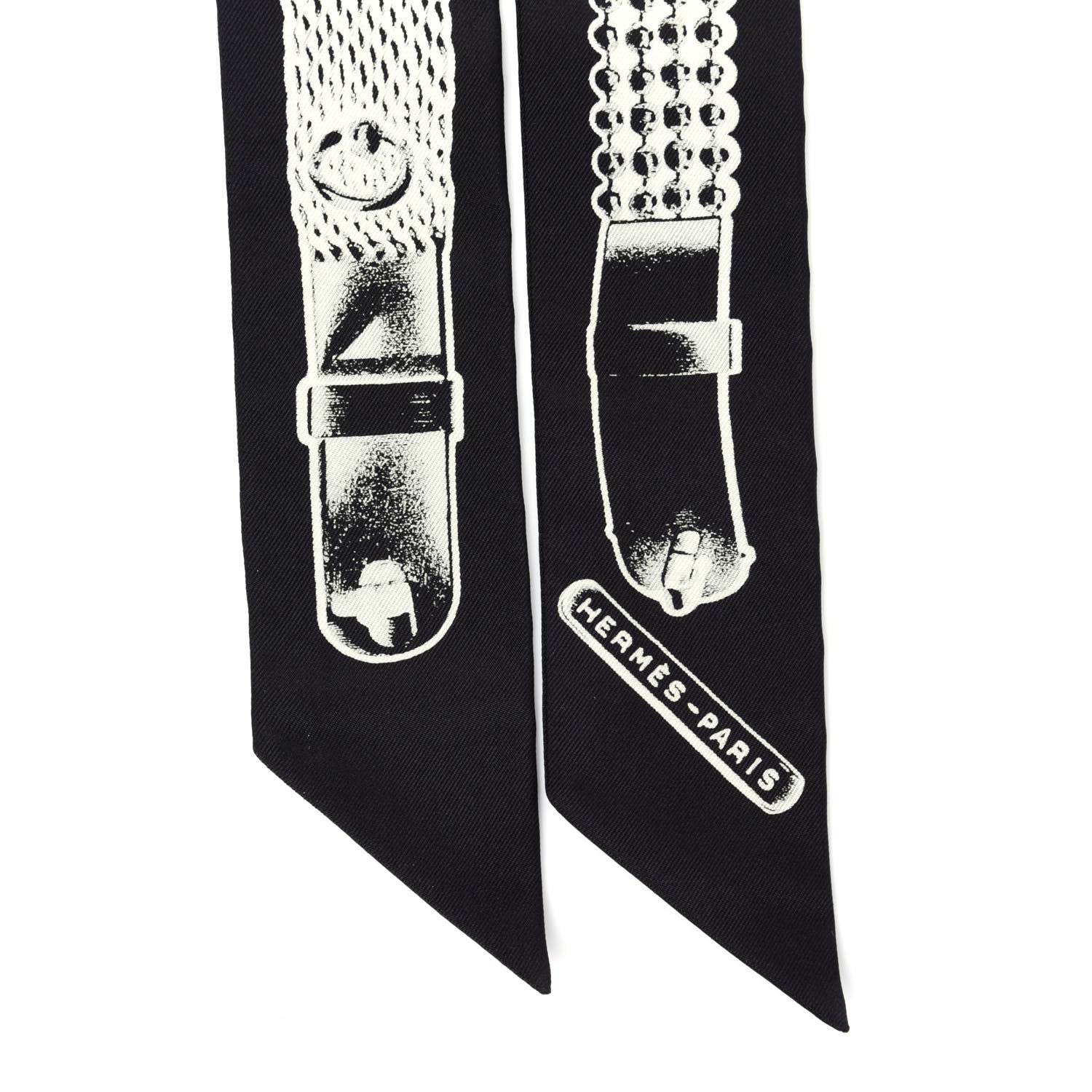 Hermes Silk Le Tresor De Medor Twilly Black White 4 of 5