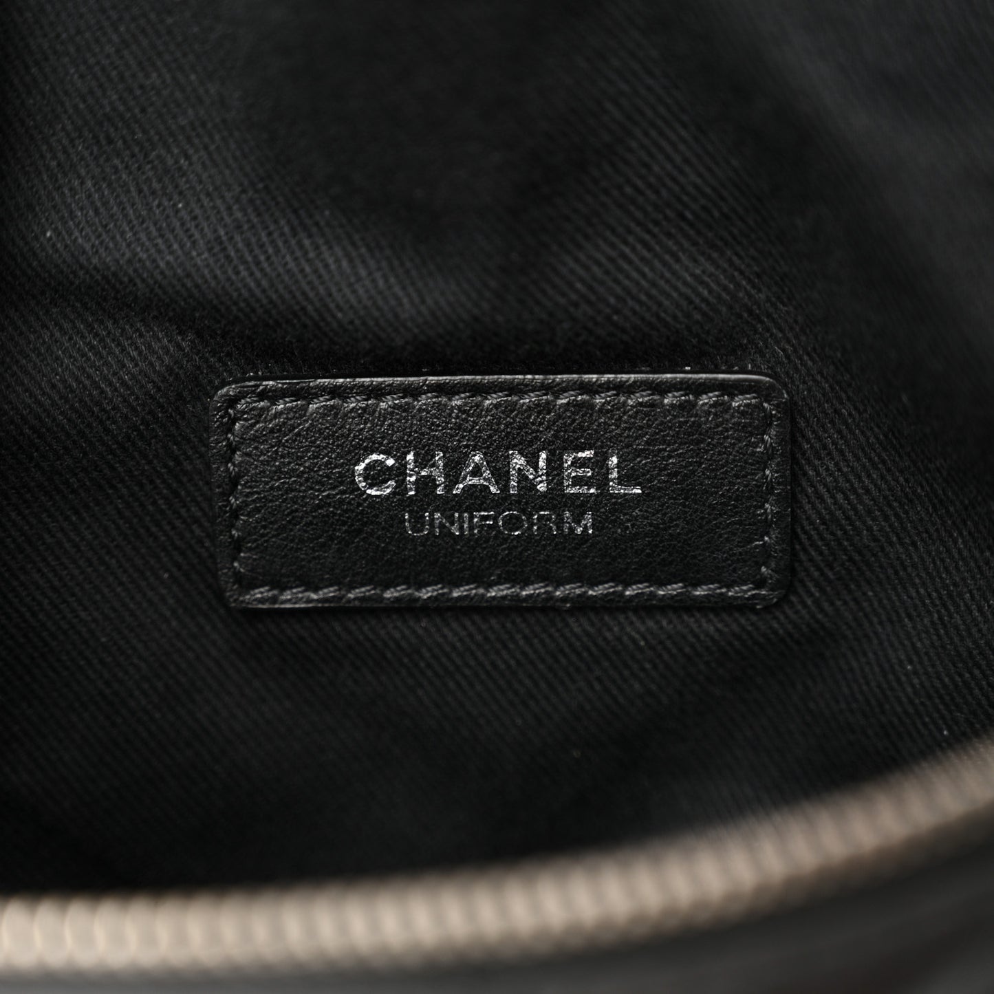 Calfskin Quilted Waist Belt Bag Black