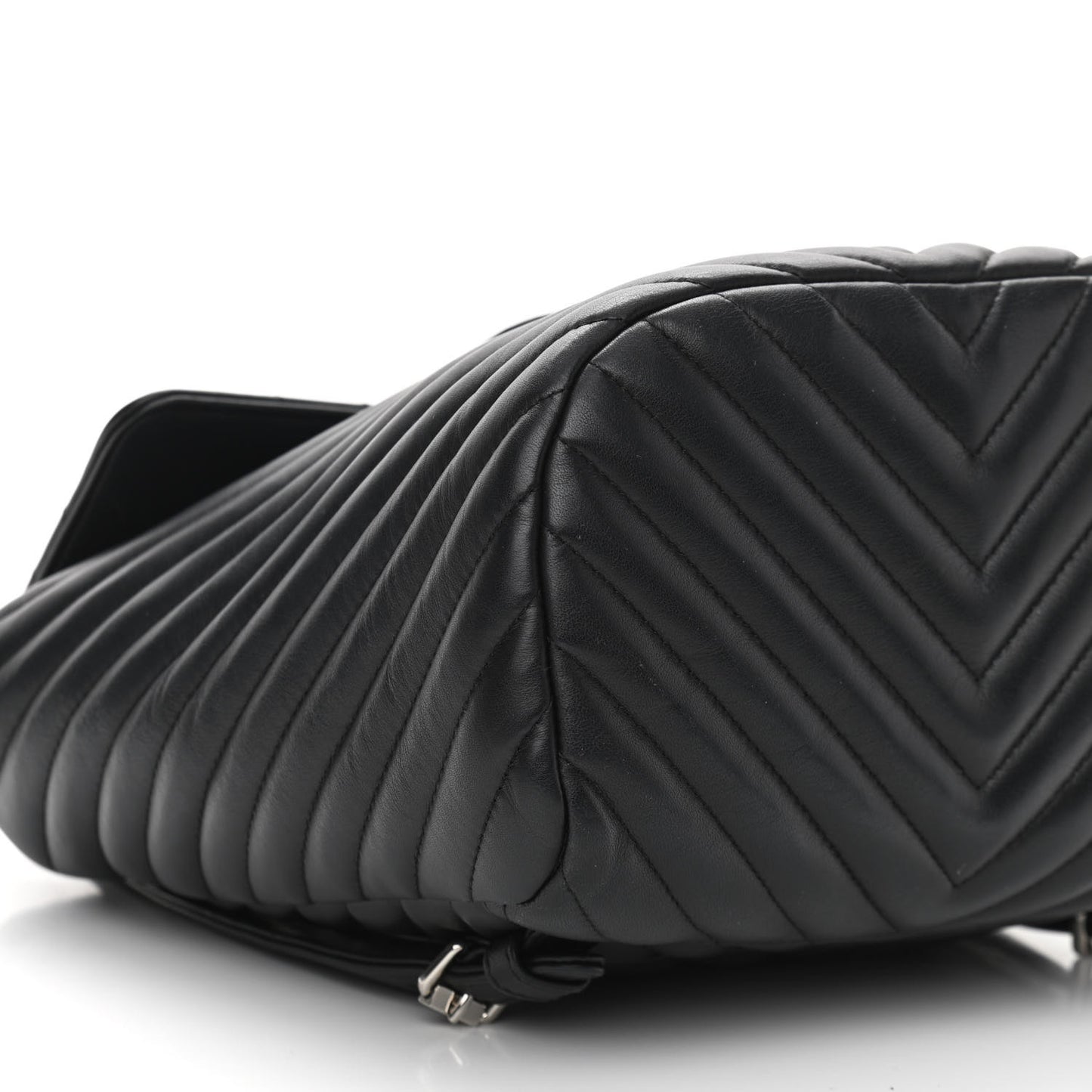Calfskin Chevron Quilted Small Urban Spirit Backpack Black