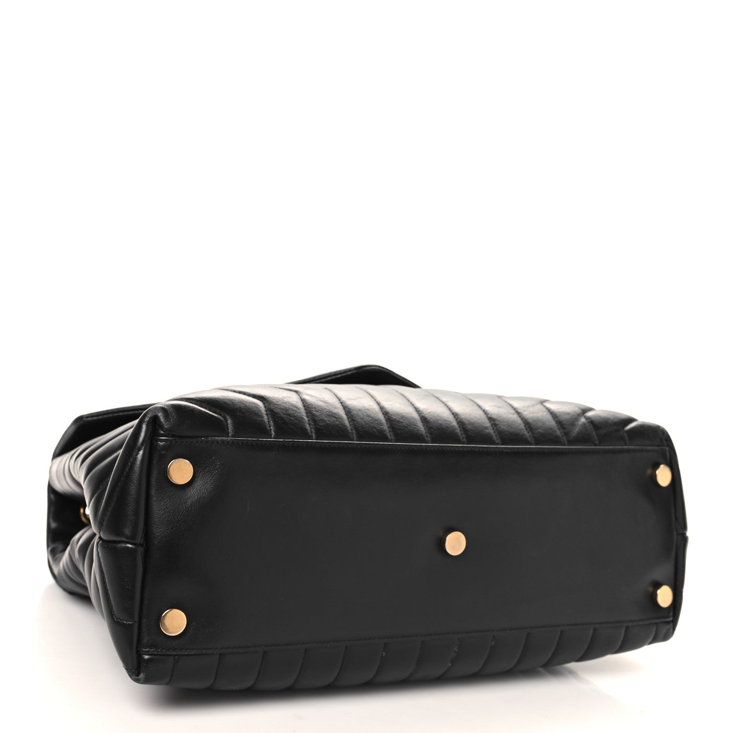 Saint Laurent Calfskin Y Quilted Monogram Large Loulou Chain Satchel Black 4 of 13