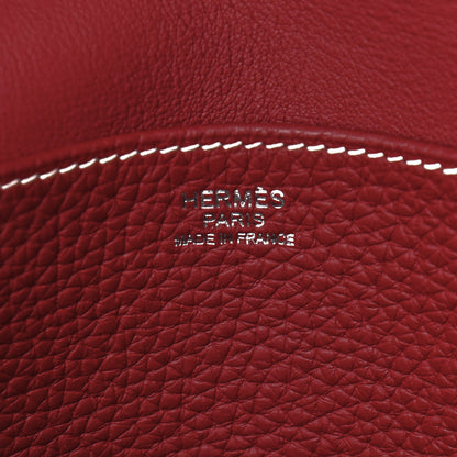 Hermes Taurillon Clemence Halzan 31 GM Rouge Grenat 6 of 10