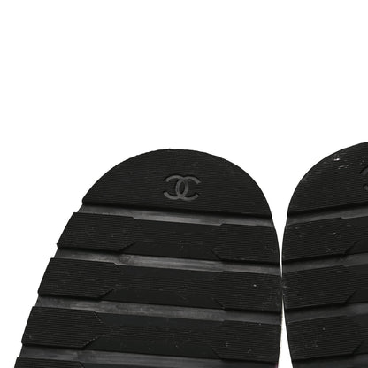 Chanel Shiny Goatskin Calfskin Quilted Lace Up Combat Boots 38 Black 8 of 13