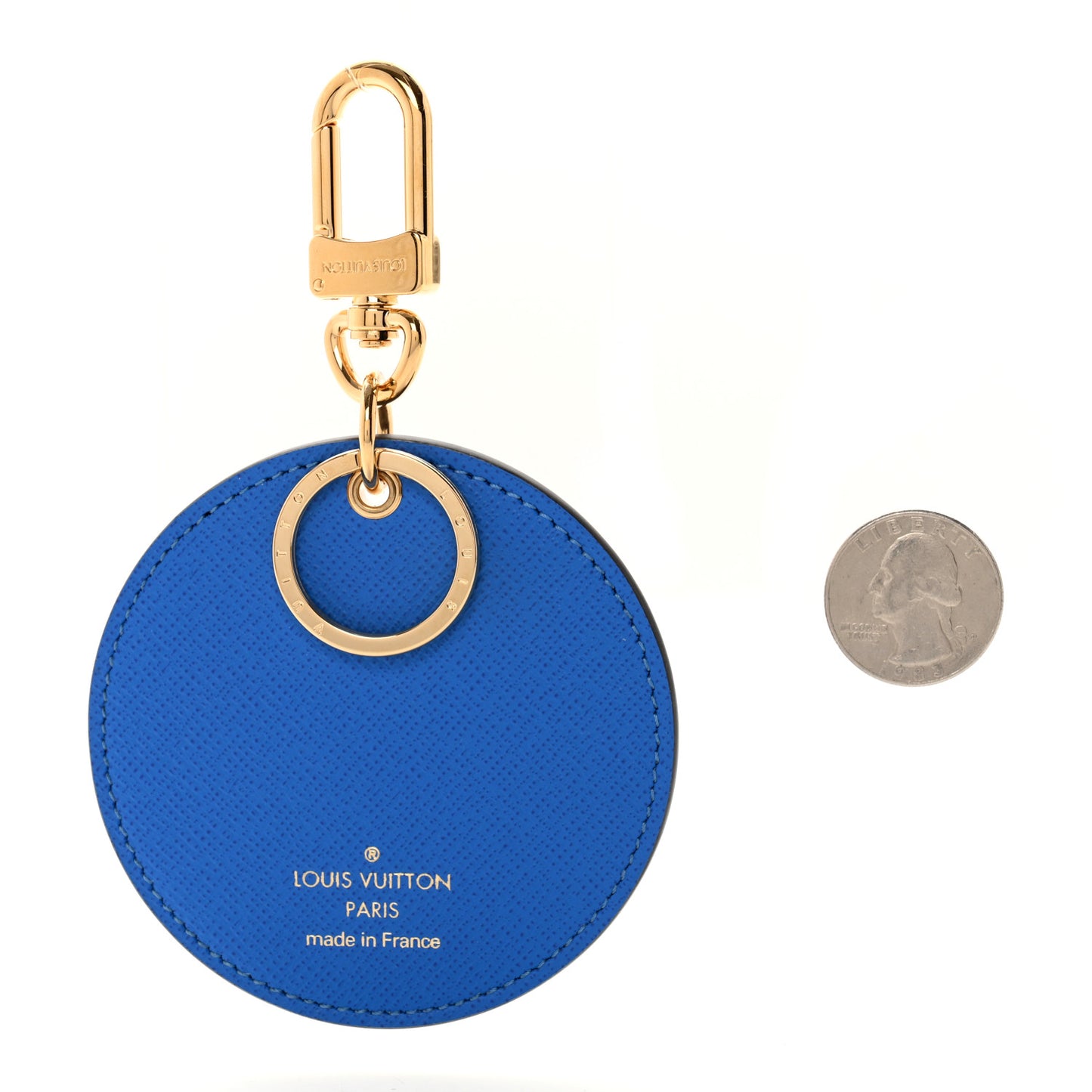Monogram 2019 Christmas Animation Venice Bag Charm Key Ring Blue