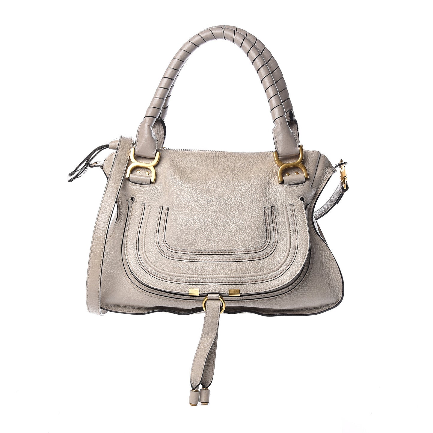 Calfskin Medium Marcie Satchel Cashmere Grey