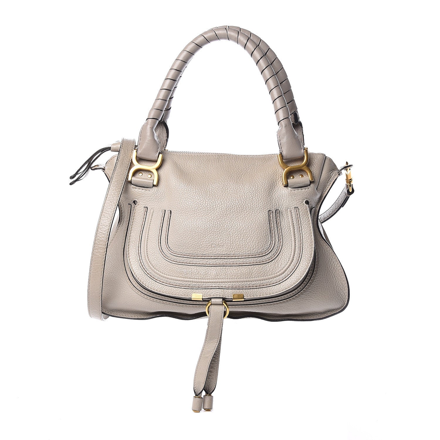 Chloe Calfskin Medium Marcie Satchel Cashmere Grey 1 of 16