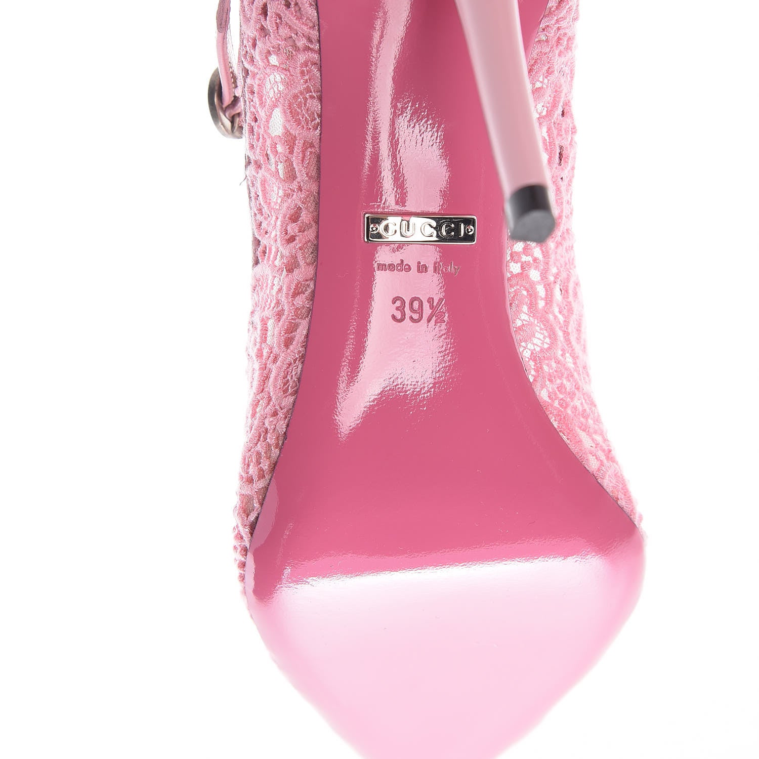 Gucci Lace Pizzo Venice Pumps 39.5 Sugar Pink 7 of 8