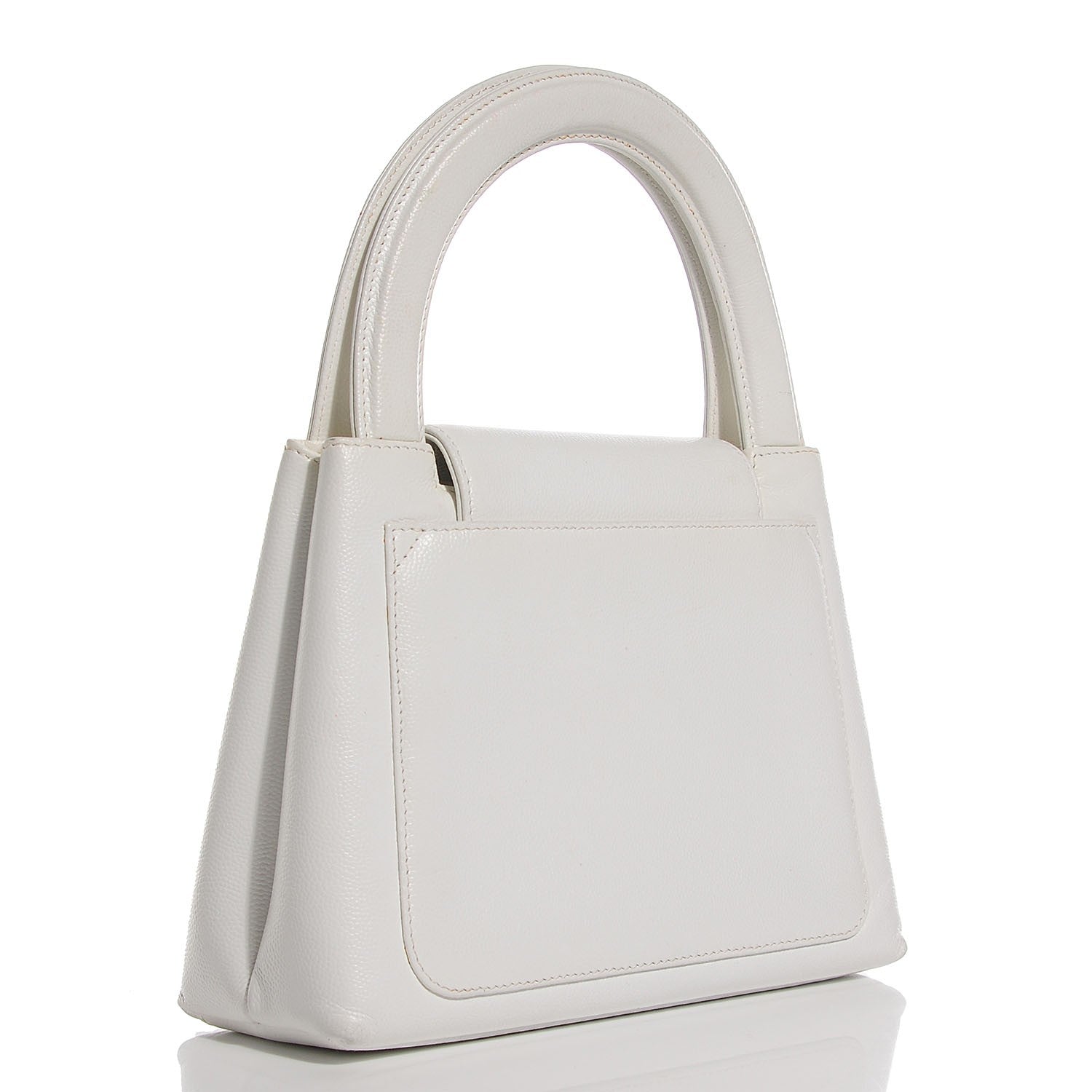 Chanel Caviar Small Kelly Flap Bag White 3 of 9