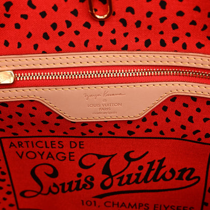 Louis Vuitton Monogram Kusama Waves Neverfull MM Red 6 of 9