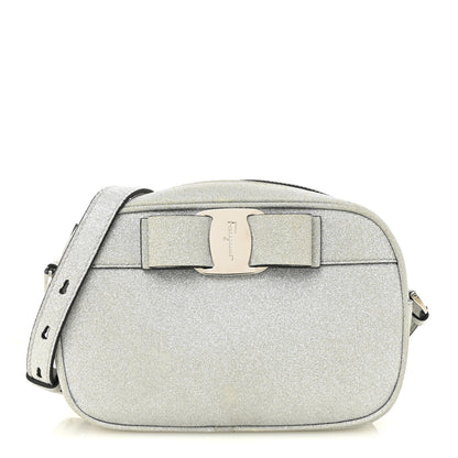 Salvatore Ferragamo Rainbow Glitter Vara Bow Camera Bag Silver 1 of 10