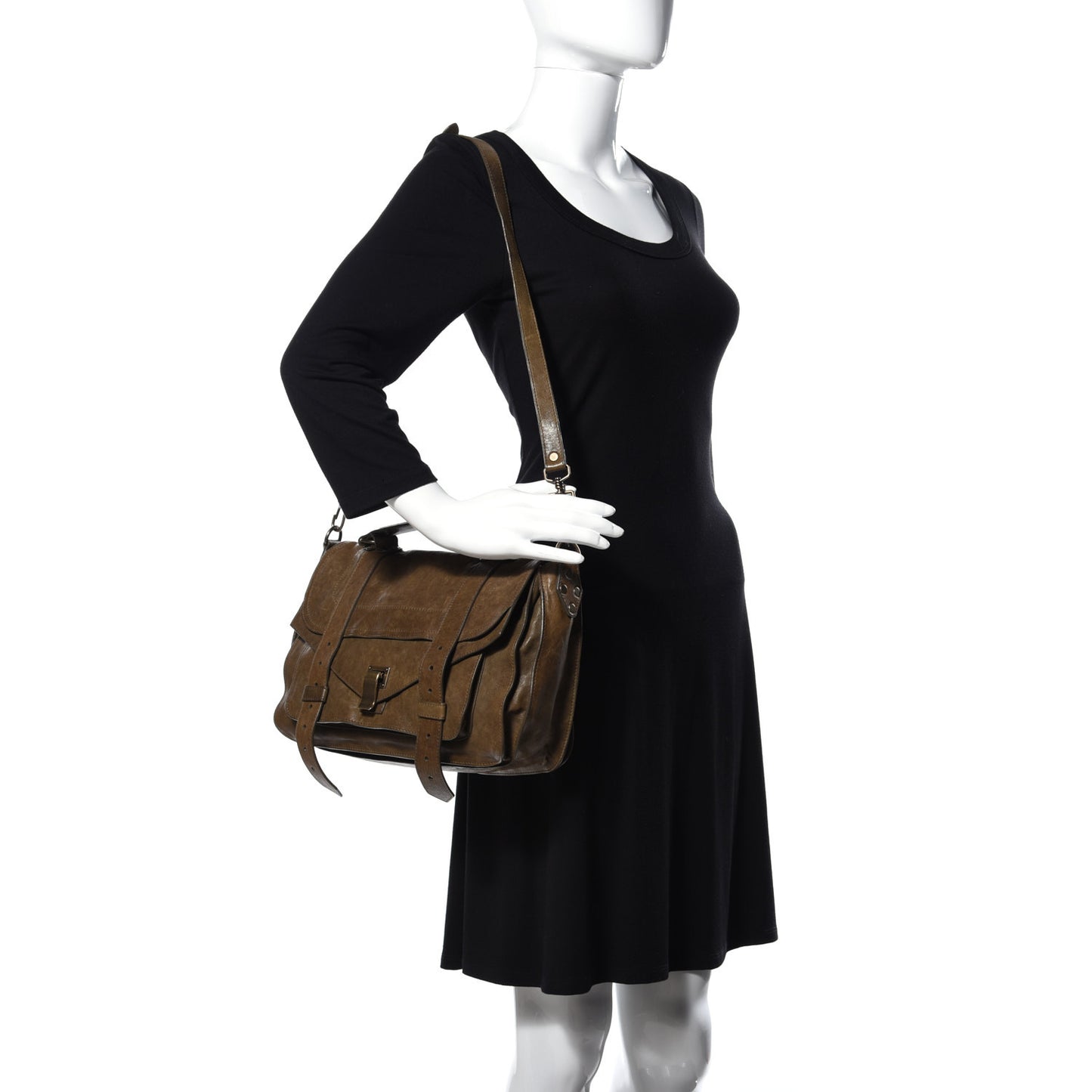 Lambskin Medium PS1 Satchel Military