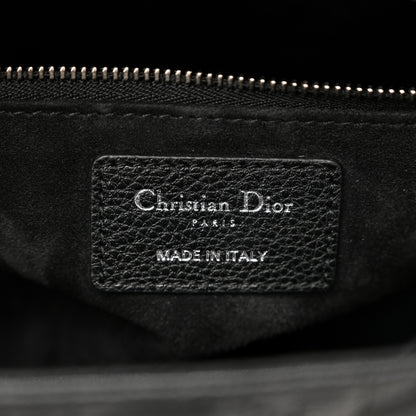 Christian Dior Grained Calfskin Cannage Medium Lady Dior Black 6 of 10