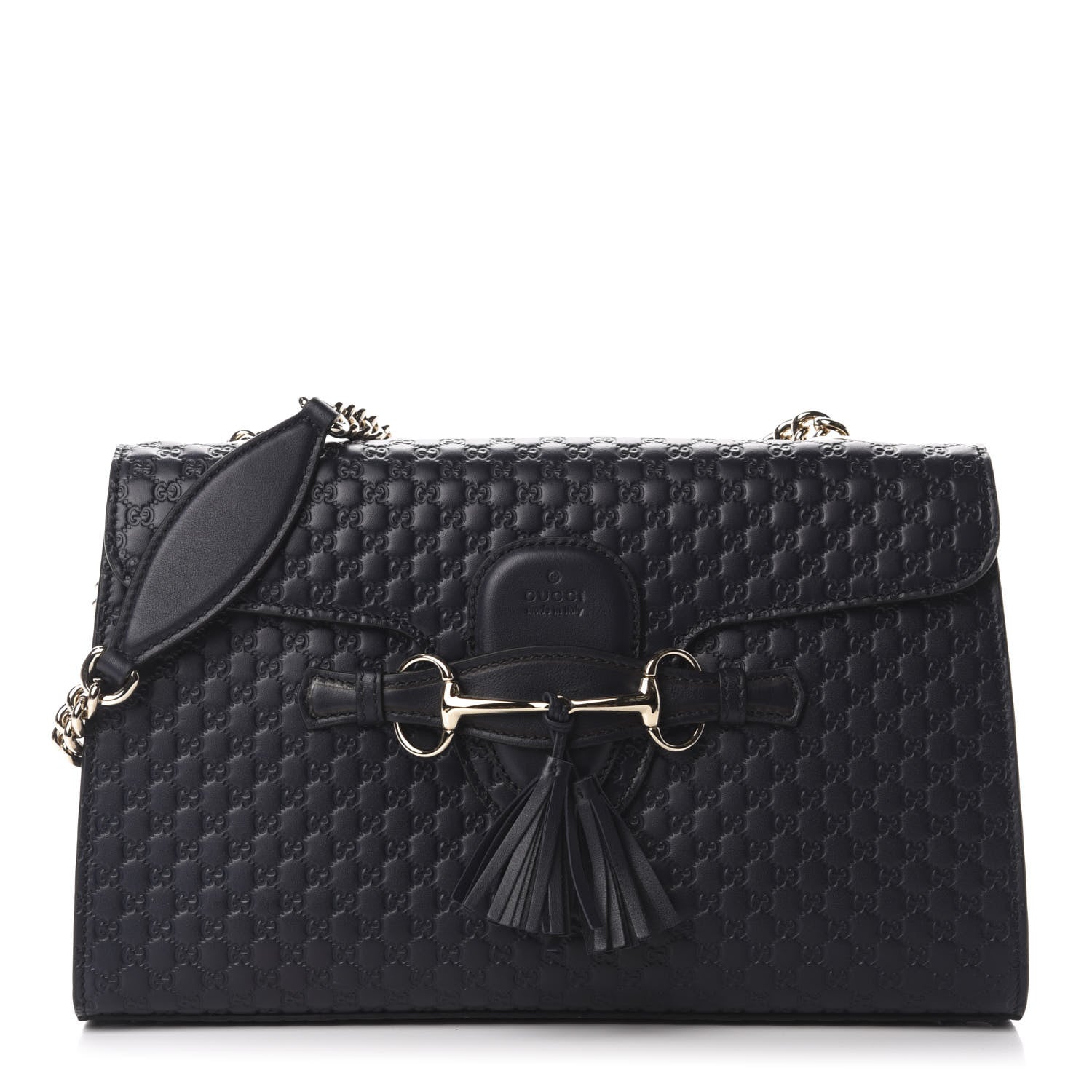 Gucci Soft Microguccissima Medium Emily Chain Shoulder Bag Blue 1 of 11