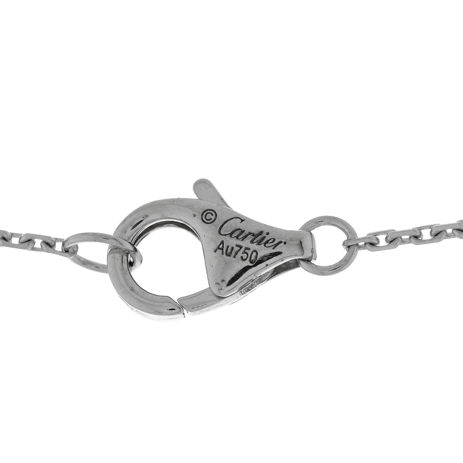 Cartier 18K White Gold Diamond XS Amulette de Cartier Pendant Necklace 4 of 4