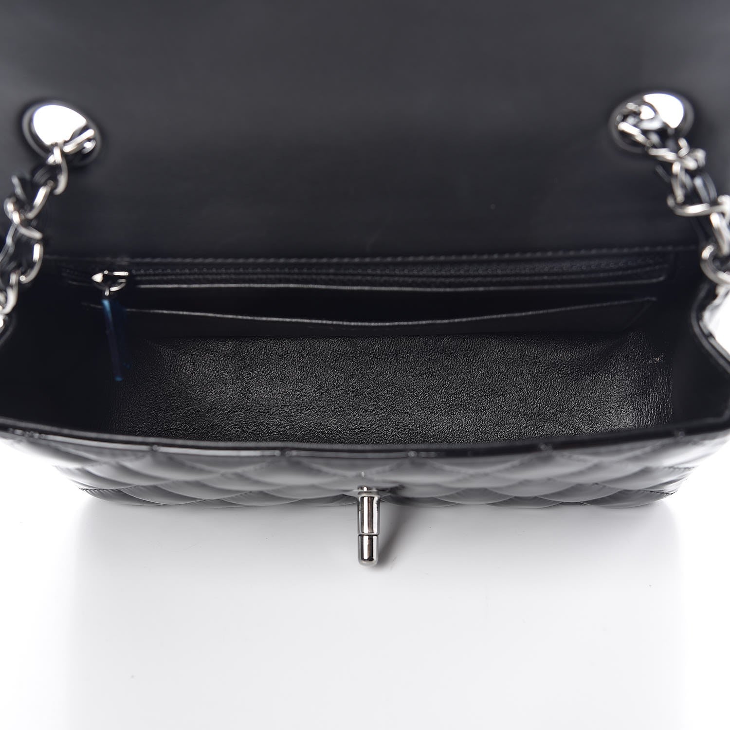 Chanel Patent Calfskin Quilted Mini Rectangular Flap Black 5 of 8