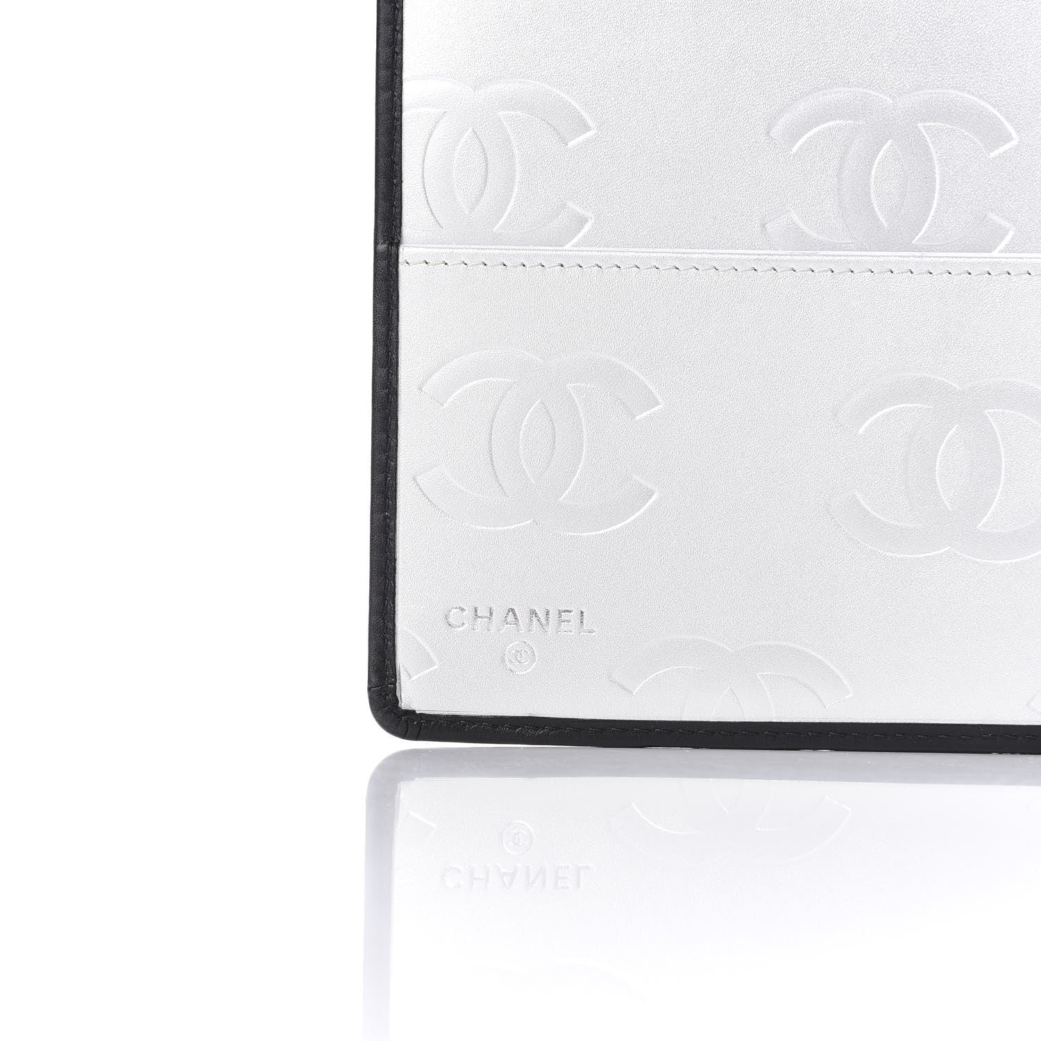 Chanel Calfskin Quilted Large Cambon Agenda Planner Black Silver 6 of 9