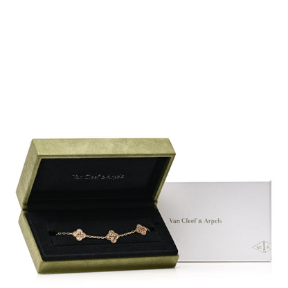 Van Cleef & Arpels 18K Yellow Gold 5 Motifs Vintage Alhambra Bracelet 4 of 4