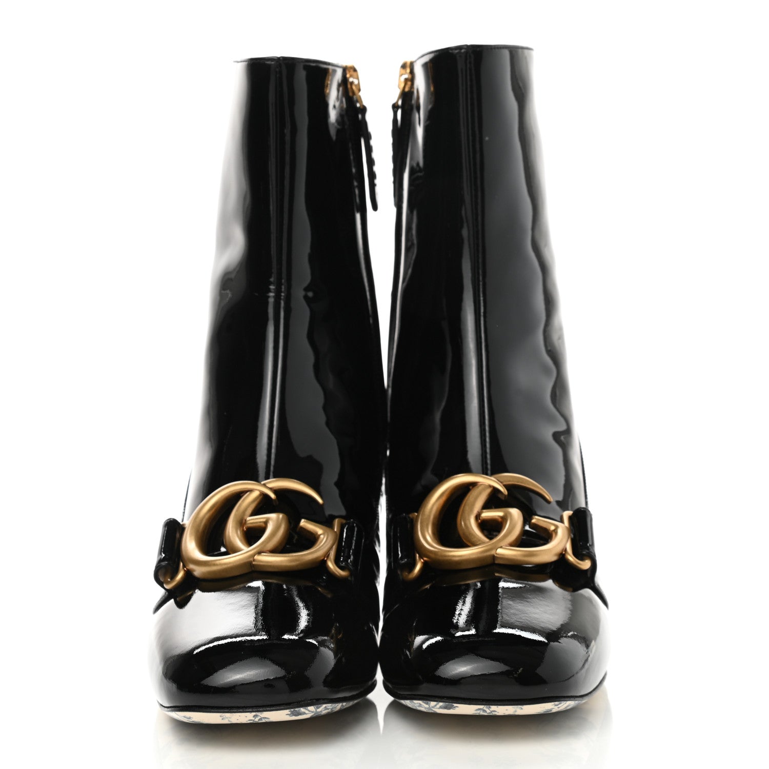 Gucci Vernice GG Victoire 55mm Ankle Boots 37 Black 2 of 9