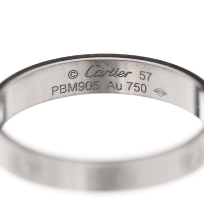 Cartier 18K White Gold 3.5mm LOVE Wedding Band Ring 57 8 4 of 5