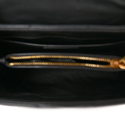 Saint Laurent Calfskin Y Quilted Monogram Small Loulou Chain Satchel Black 5 of 10