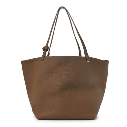 The Row THE ROW Grained Calfskin Park Tote Three Dark Taupe 1 of 8