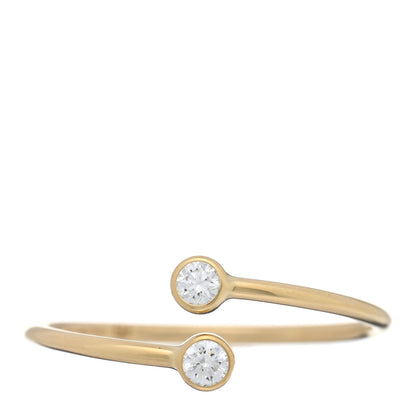 Tiffany 18K Yellow Gold Diamond Elsa Peretti Hoop Ring 53 6.25 1 of 4