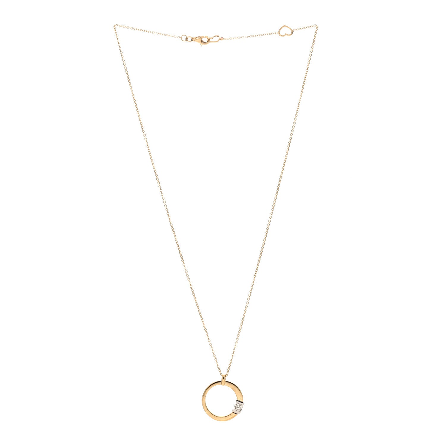 Roberto Coin 18K Yellow White Gold Diamond Cento Bridal Pendant Necklace 2 of 4