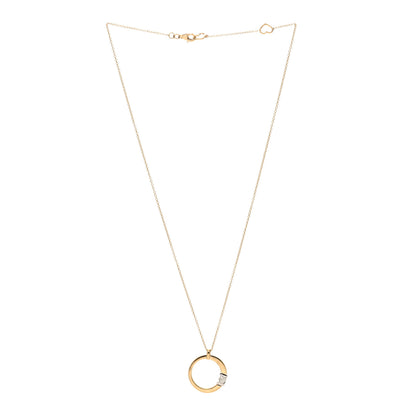 Roberto Coin 18K Yellow White Gold Diamond Cento Bridal Pendant Necklace 2 of 4