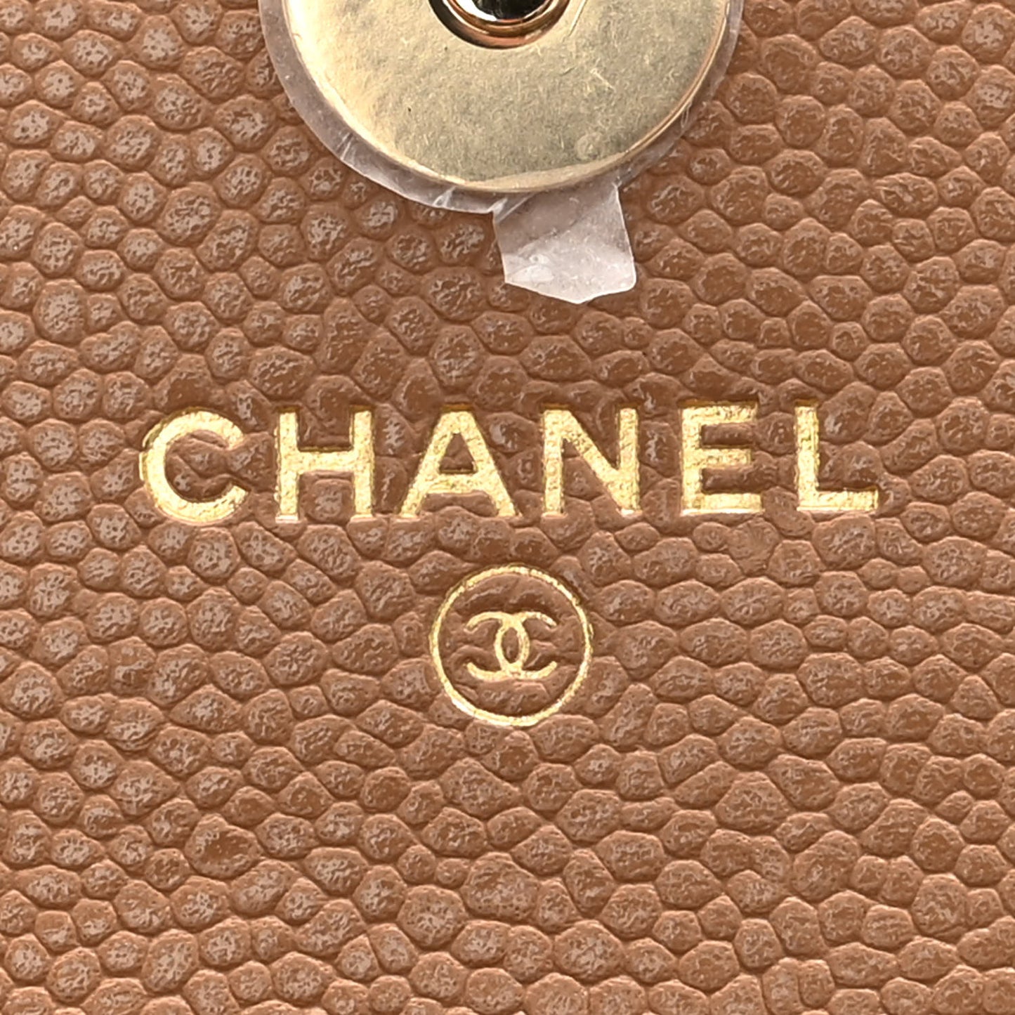 Caviar Quilted Business Affinity Clutch With Chain Flap Dark Beige