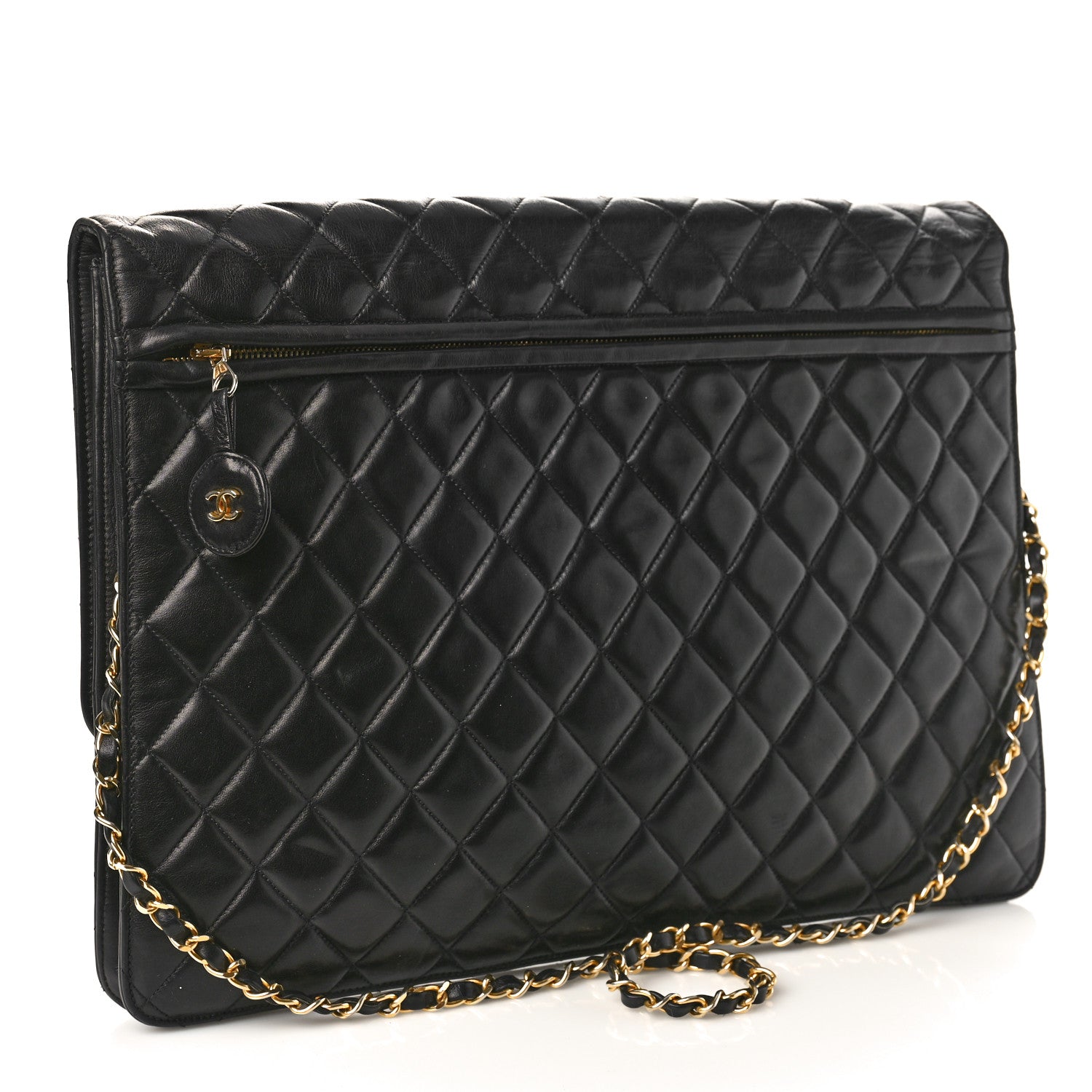 Chanel Lambskin Quilted Jumbo XL Maxi Single Flap Black 2 of 10