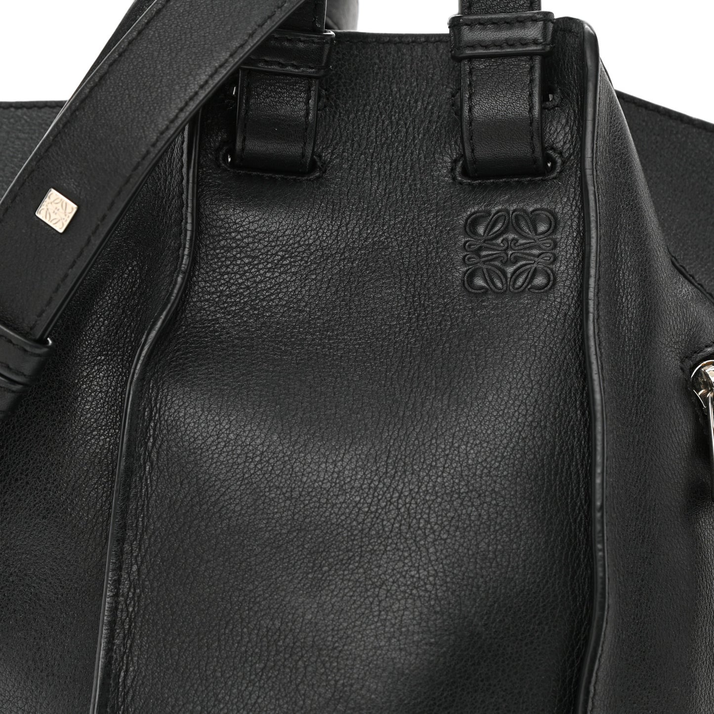 Calfskin Small Hammock Shoulder Bag Black