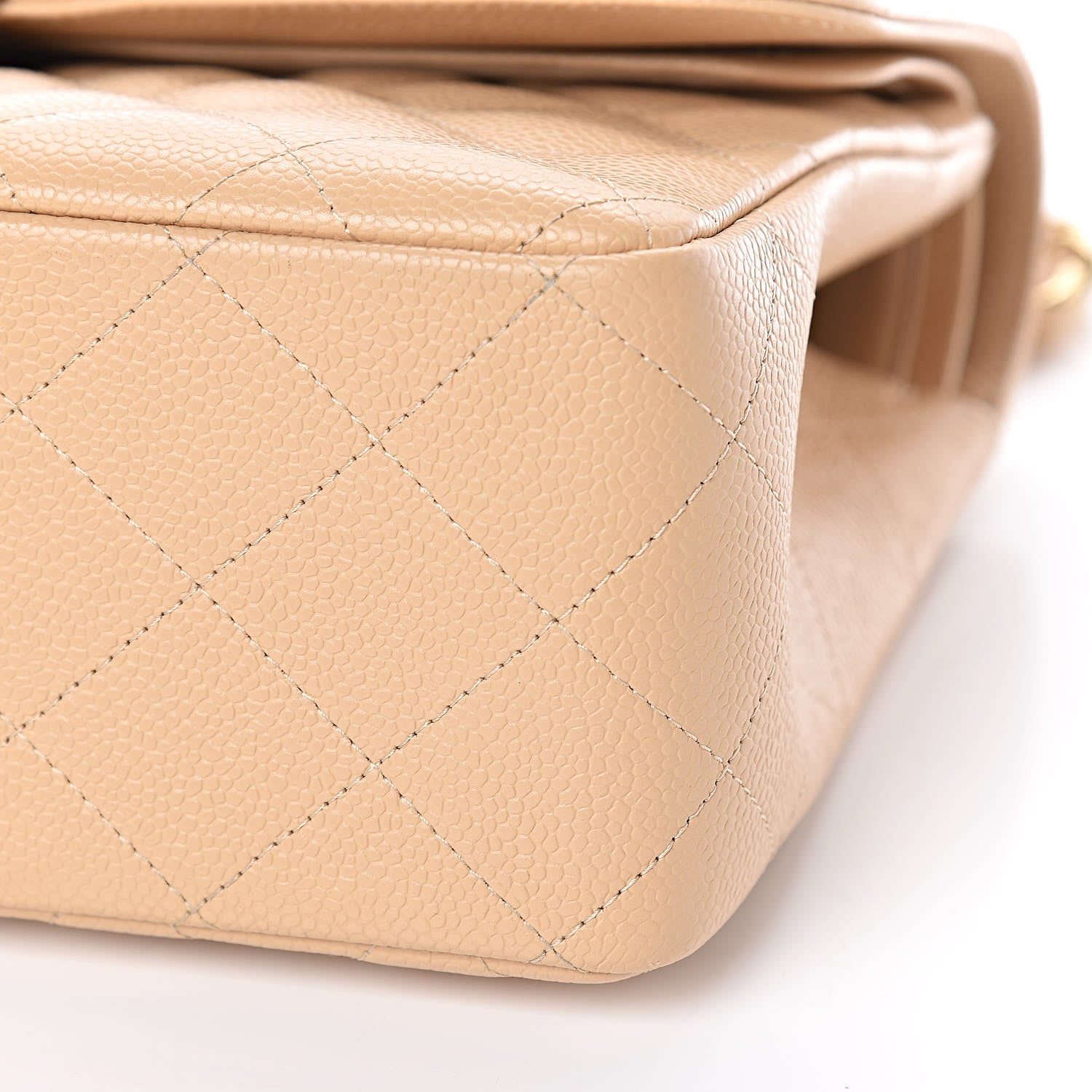 Chanel Caviar Quilted Jumbo Double Flap Light Beige 13 of 13