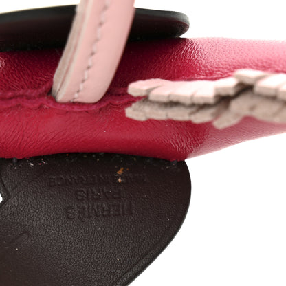 Hermes Milo Lambskin Grigri Rodeo Pegase Horse Bag Charm PM Framboise Rose Sakura Rouge Sellier 3 of 5