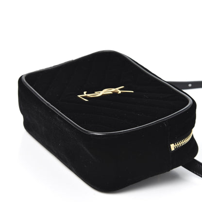 Saint Laurent Velour Matelasse Monogram Lou Belt Bag Black 6 of 9