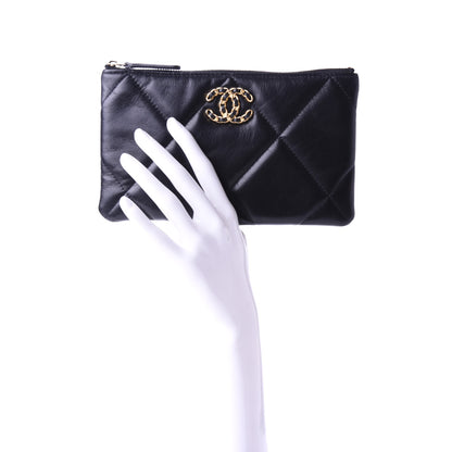 Chanel Goatskin Quilted 19 Cosmetic Case Black 2 of 8