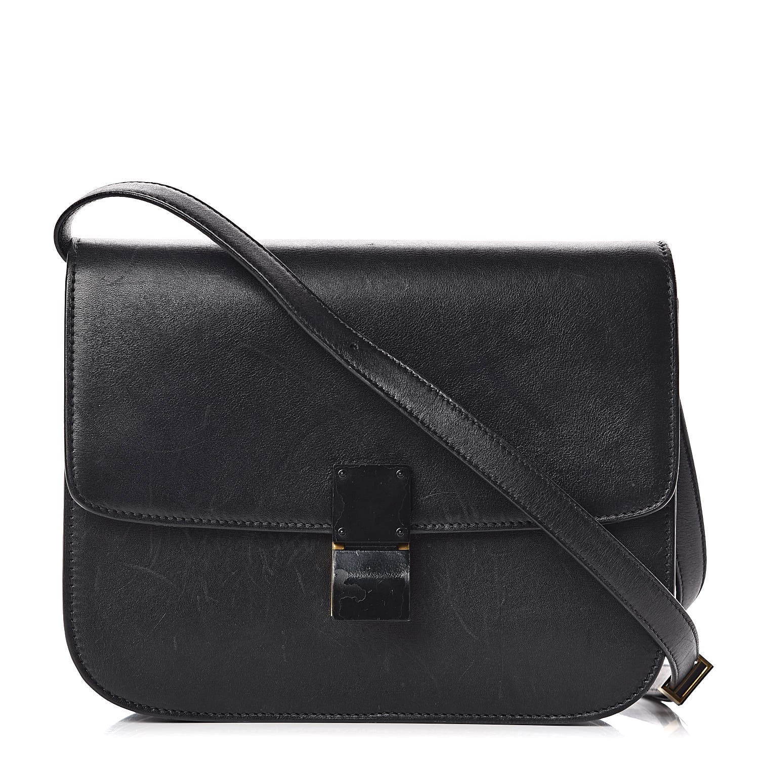 Celine Box Calfskin Medium Classic Box Flap Bag Black 1 of 30